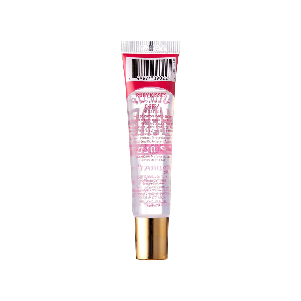 Ruby Kisses Broadway Vita-Lip Cherry gloss over lipstick for versatile finishes.