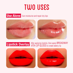 Ruby Kisses Broadway Vita-Lip Cherry wand applicator delivers smooth, non-sticky glide.