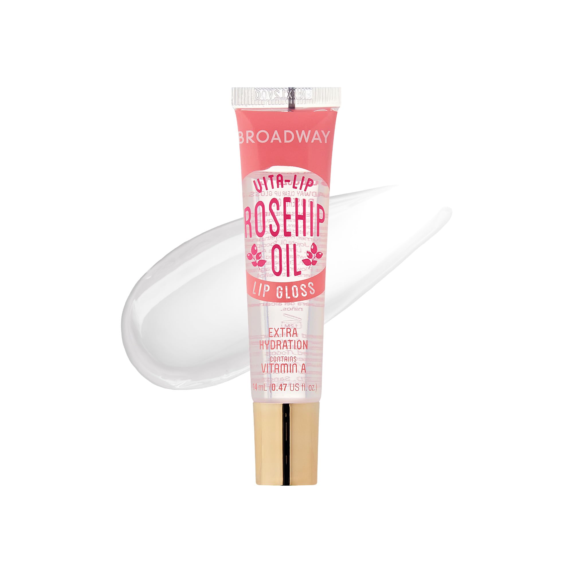 Ruby Kisses Broadway Vita-Lip Gloss hydration close-up on dry lips