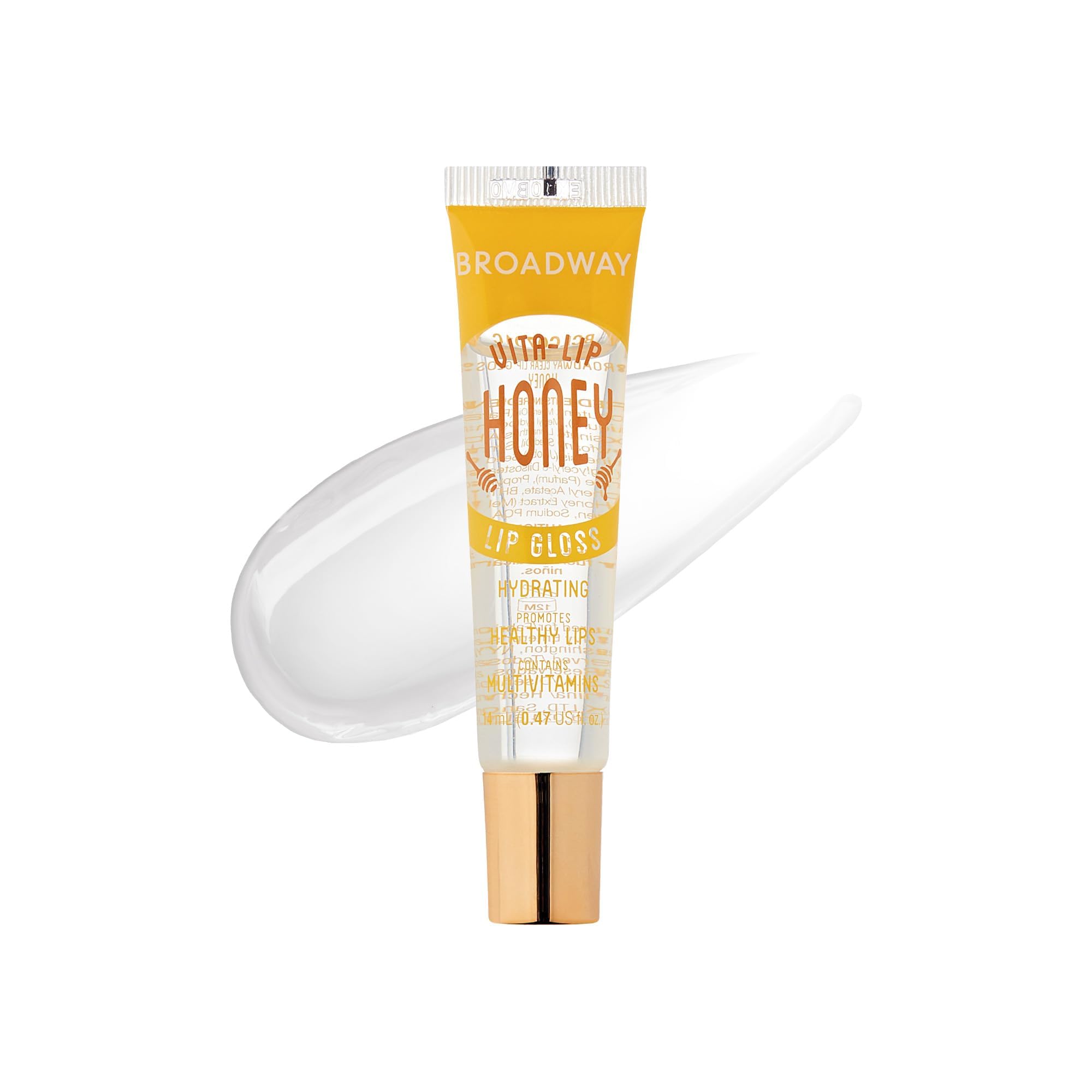 Ruby Kisses Broadway Vita-Lip Gloss hydration closeup demonstrates comfortable moisture.