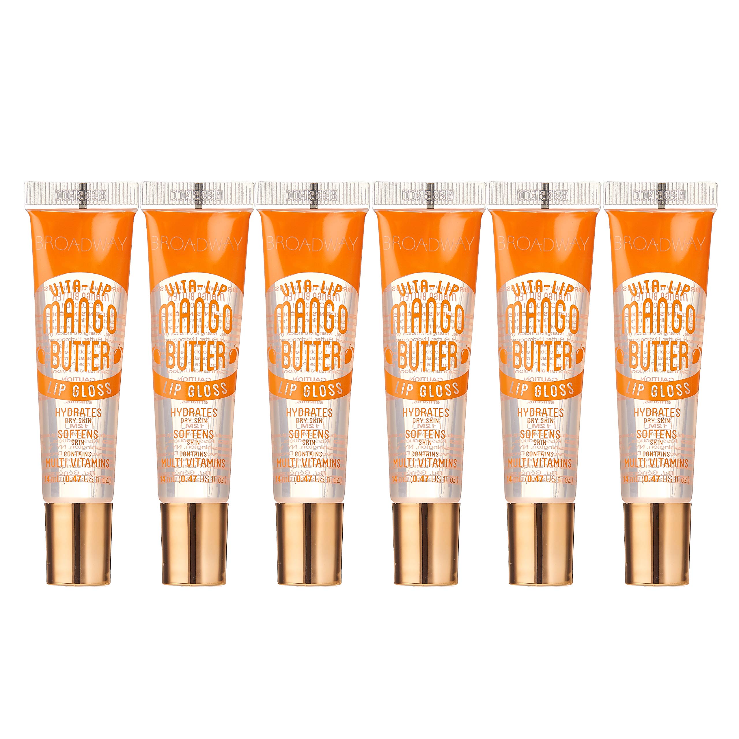 Ruby Kisses Broadway Vita-Lip Gloss mango butter pack shot for daily hydration