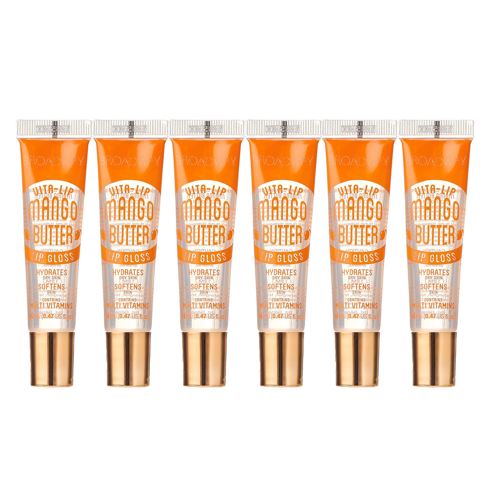 Ruby Kisses Broadway Vita-Lip Gloss mango butter pack shot for daily hydration