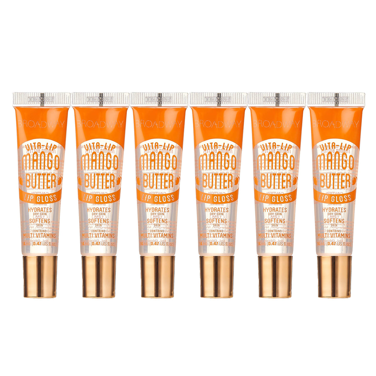 Ruby Kisses Broadway Vita-Lip Gloss mango butter pack shot for daily hydration