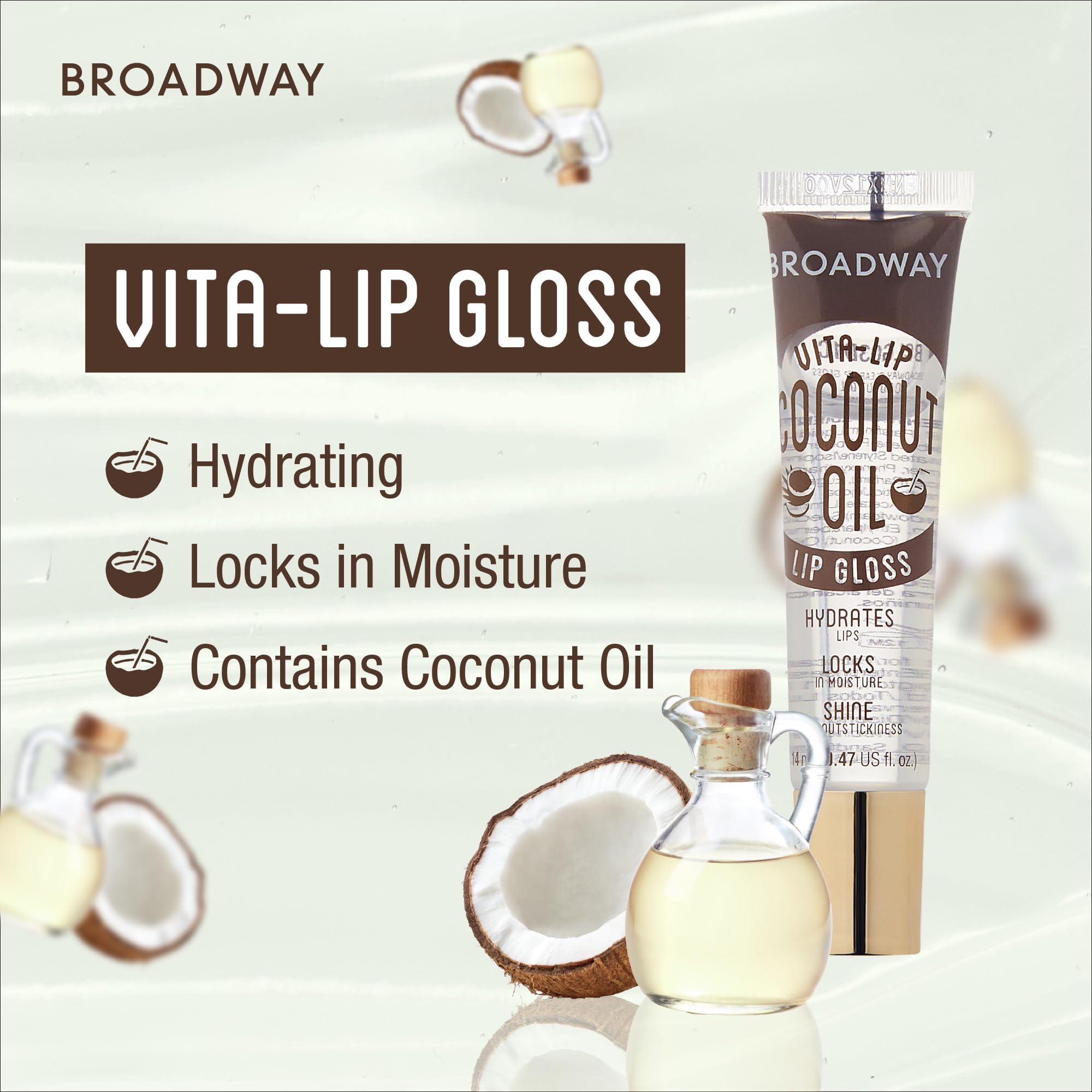 Ruby Kisses Broadway Vita-Lip Gloss minty finish delivers refreshing shine.