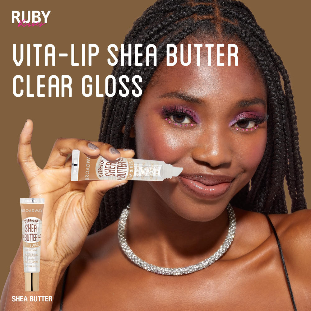 Ruby Kisses Broadway Vita-Lip Gloss mint puff conveys refreshing lip scent and cool sensation.