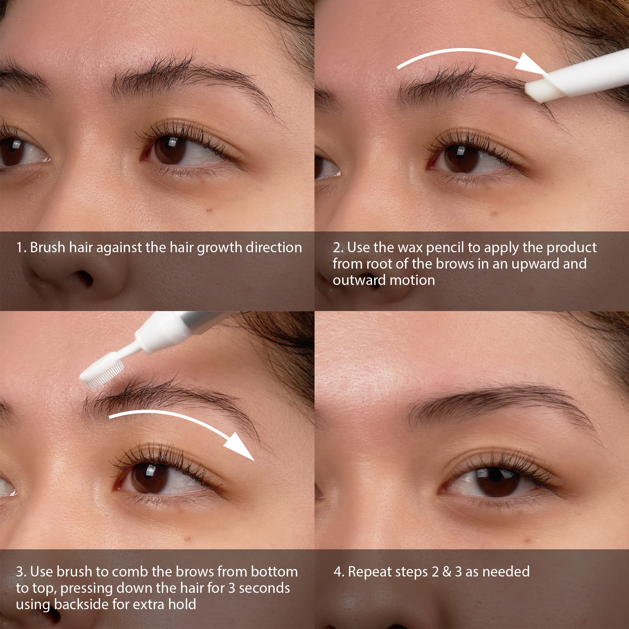Ruby Kisses Brow Styling Pencil with Brush packaging shot shows approachable brow solution.