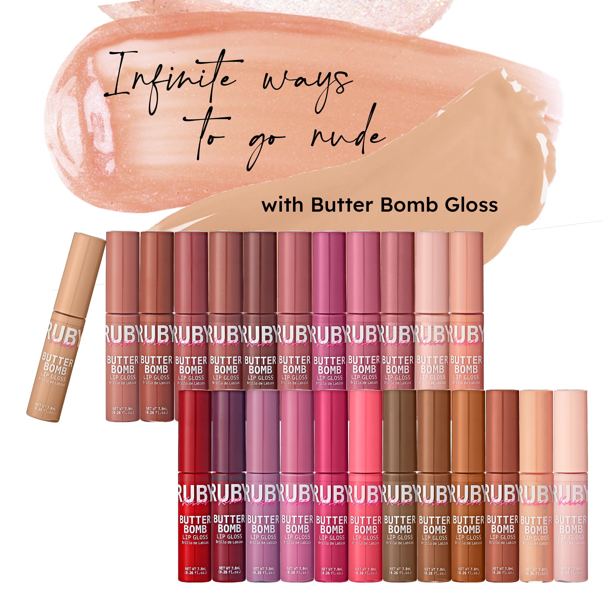 Ruby Kisses Butter Gloss nude look complements everyday makeup