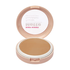 Ruby Kisses compact open showing mirror for on the go application