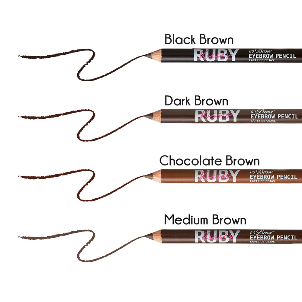 Ruby Kisses GoBrow pencil delivers natural-looking finish.
