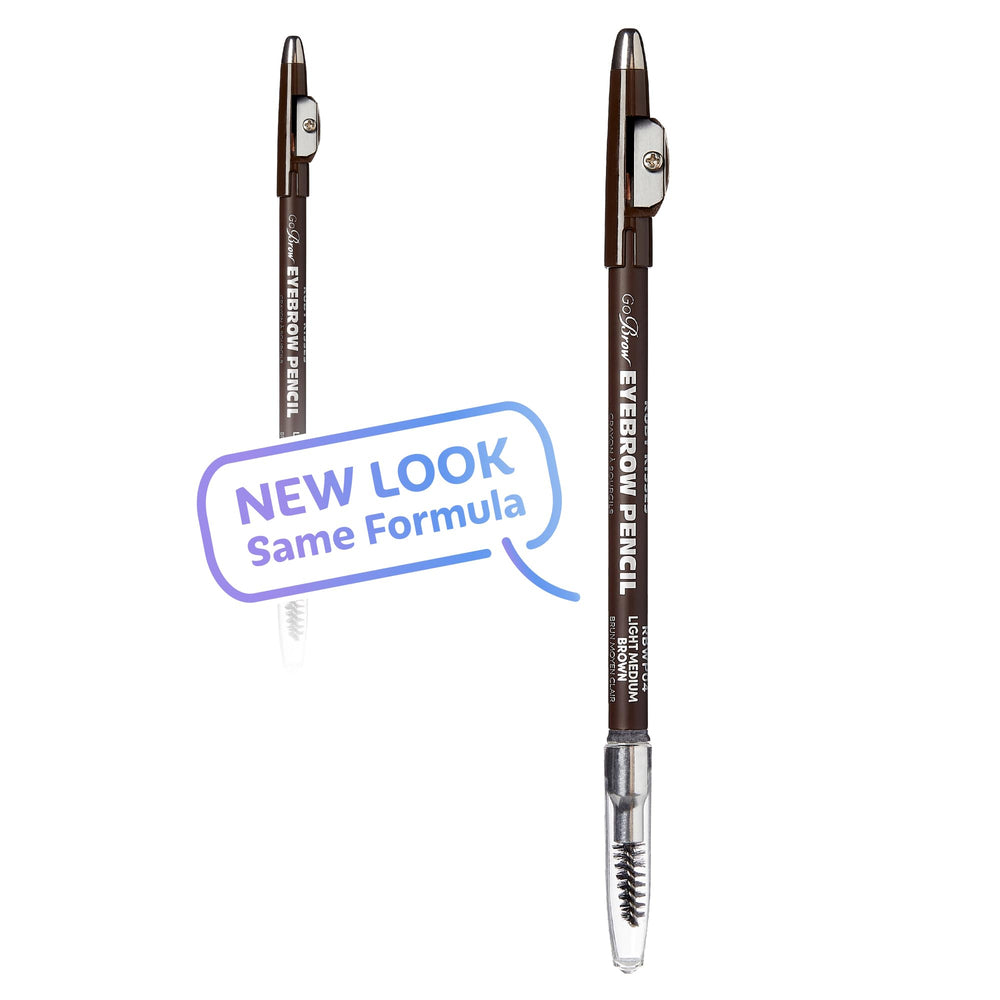 Ruby Kisses GoBrow pencil wooden body shows classic sharpenable design.