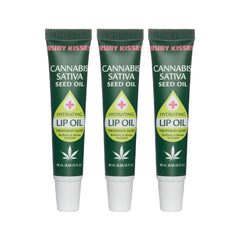 Ruby Kisses Hydrating Lip Oil RLO04D1 3-pack bottle offers long-lasting hydration