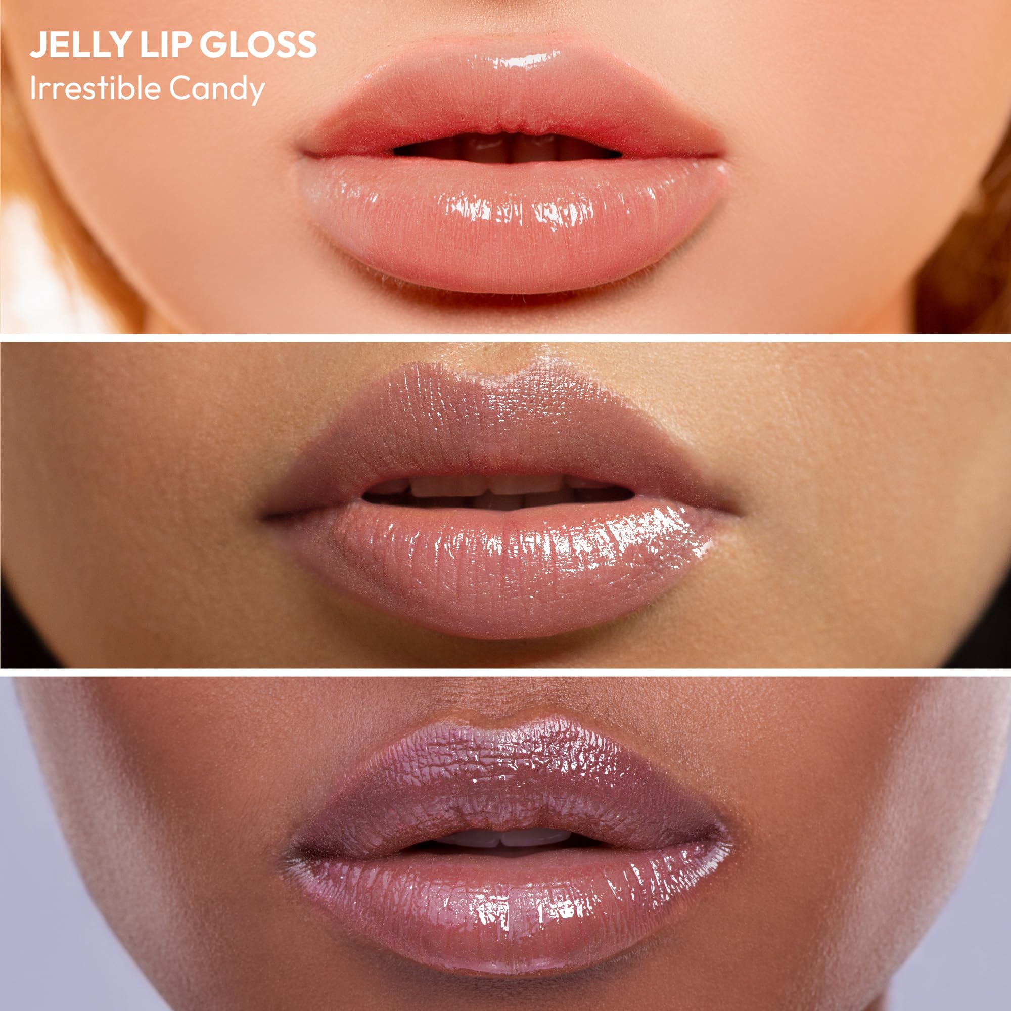 Ruby Kisses Jellicious gloss close-up texture showing jelly finish.