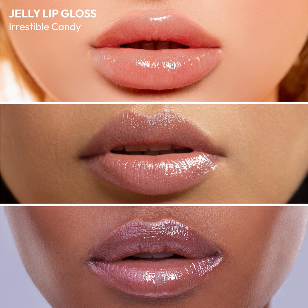 Ruby Kisses Jellicious gloss close-up texture showing jelly finish.