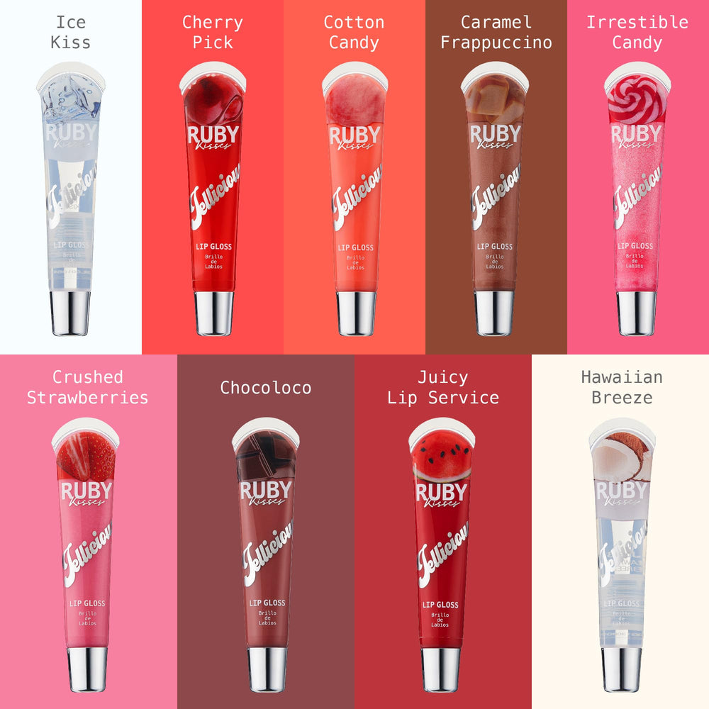 Ruby Kisses Jellicious lip gloss glides on smoothly for long-lasting shine