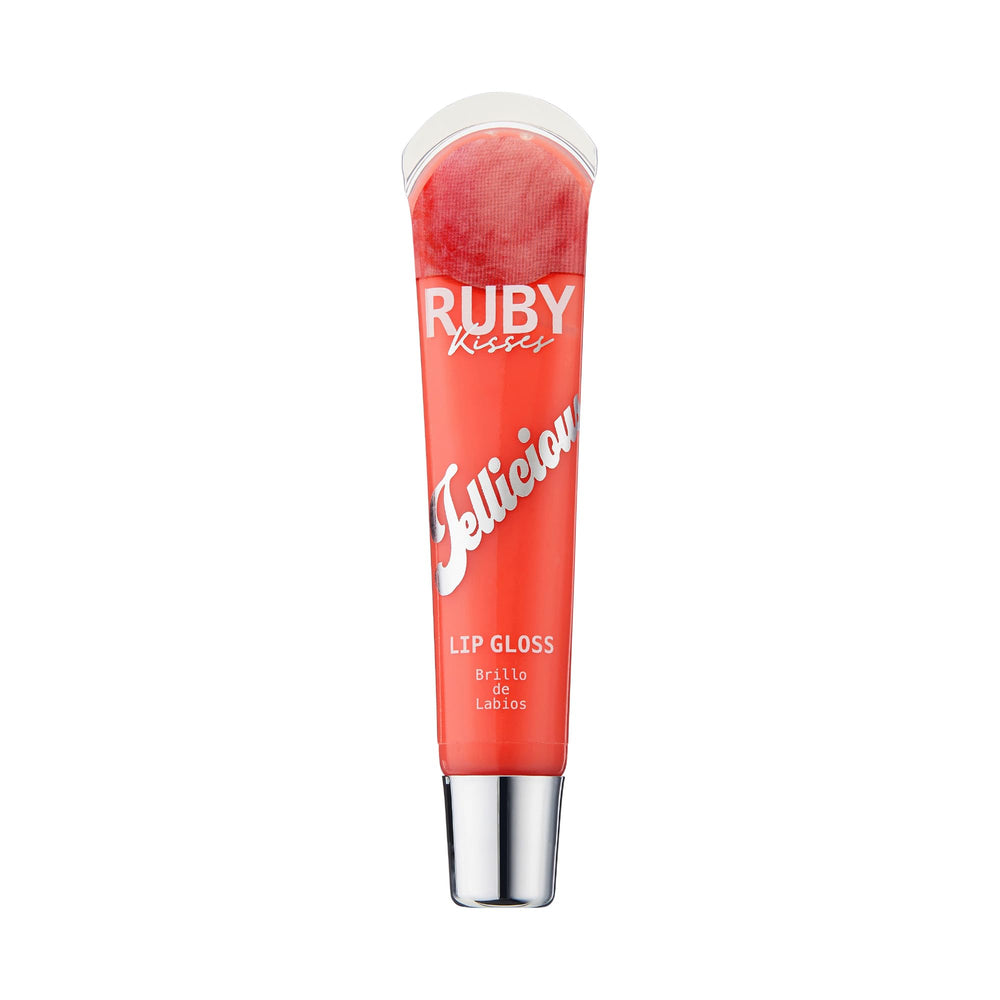 Ruby Kisses Jellicious lip gloss in use during everyday makeup routine