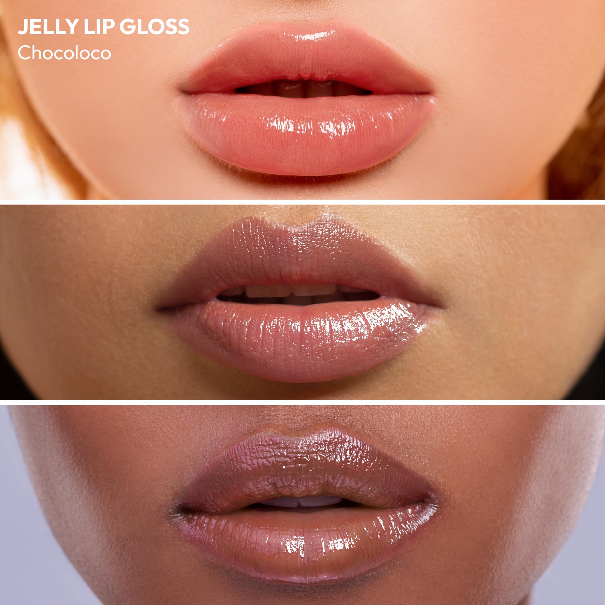 Ruby Kisses Jellicious lip gloss with mango butter for softer lips.