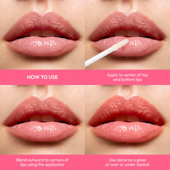 Ruby Kisses Volumizador Dreamsicle, color natural con acabado translúcido y brillante.