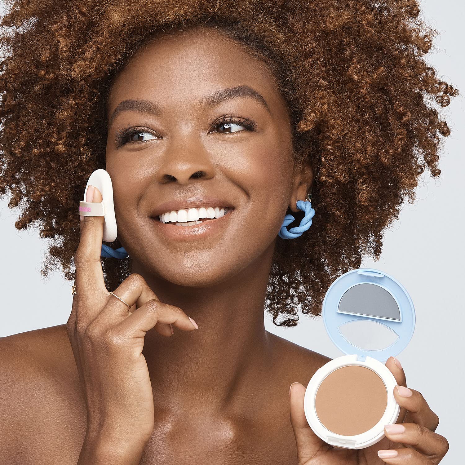 Ruby Kisses No More Blemish Powder blemish refinement closeup highlights pore-minimizing effect