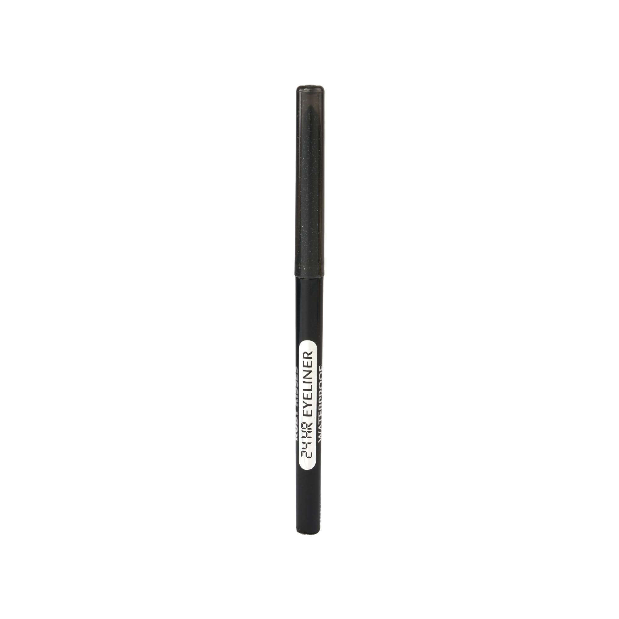 Ruby Kisses Pencil Eyeliner Glitter Black swatches reveal bold pigment