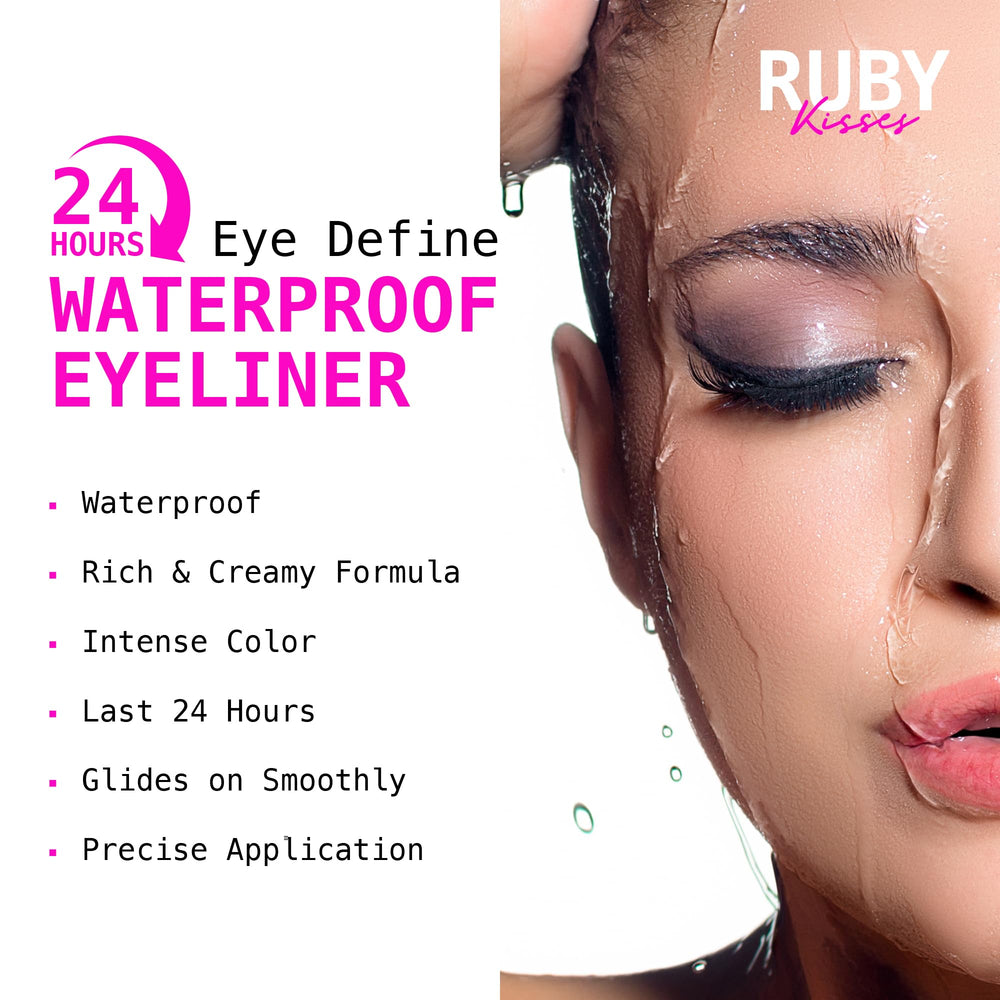 Ruby Kisses retractable pencil eyeliner demonstrates mess free design