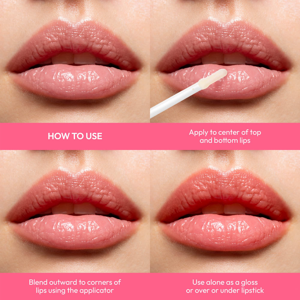 Ruby Kisses plumping lip gloss tingling sensation close-up