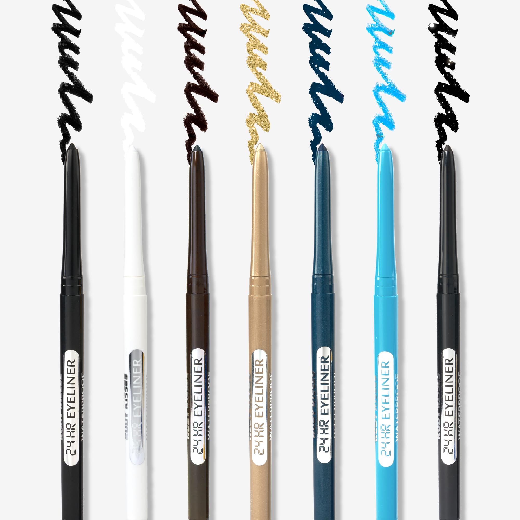 Ruby Kisses Waterproof 24HR Eye Define Eyeliner cat-eye look demonstrates precise control.