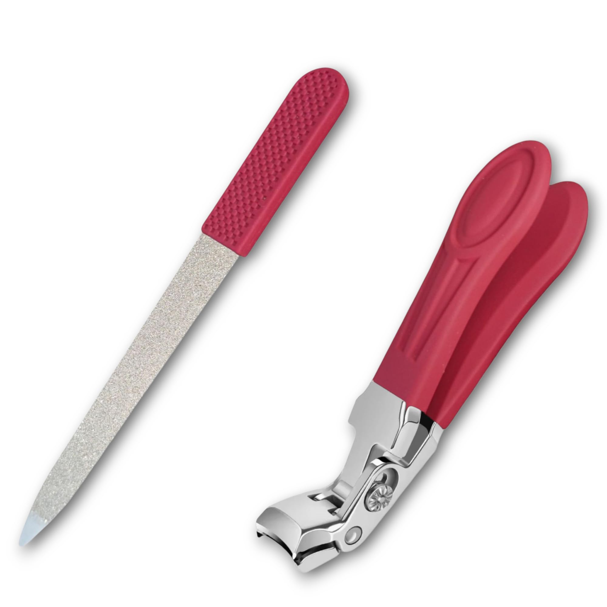 Ruby Red elegant design for senior-friendly nail care