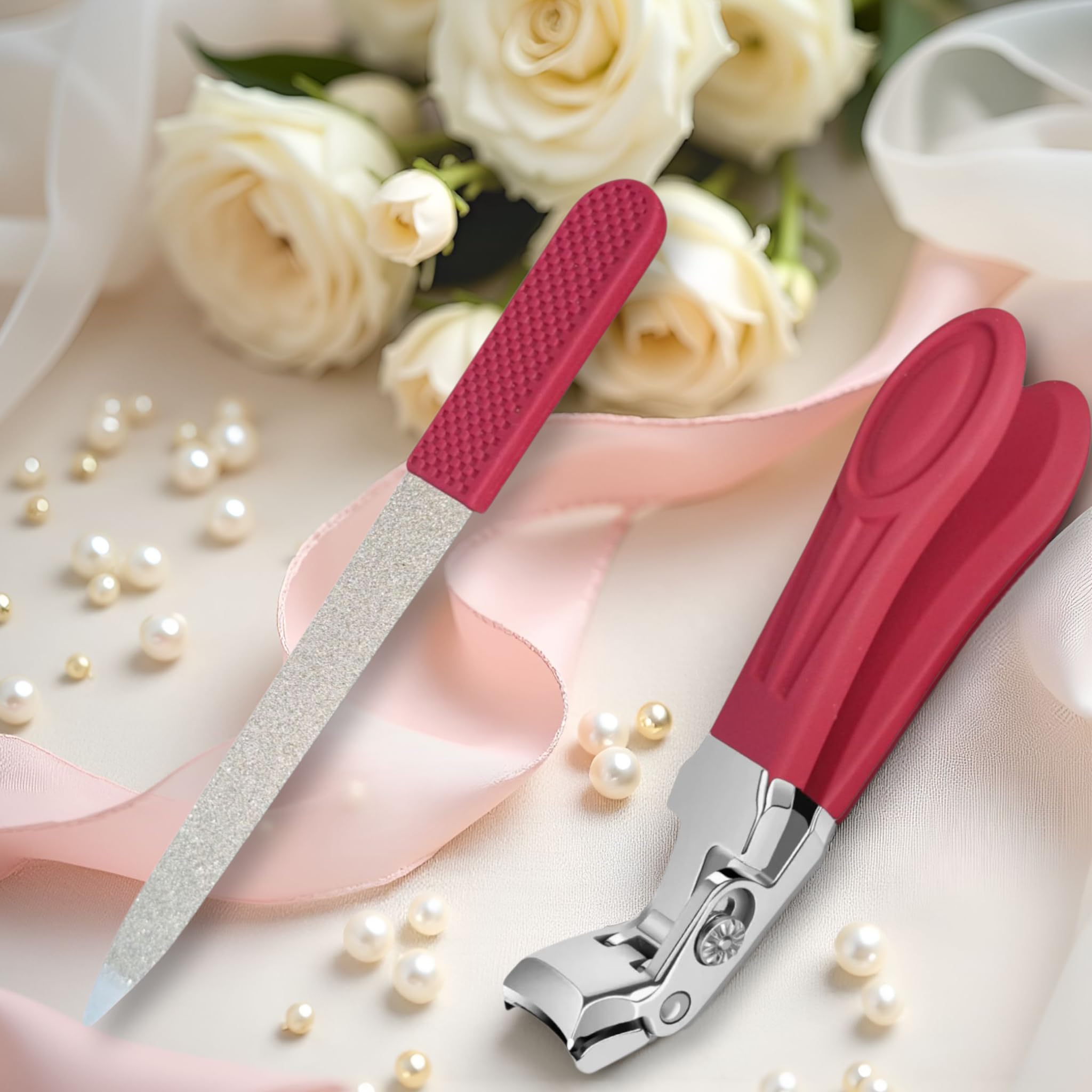Ruby Red extra-wide jaw helps trim thick or ingrown nails