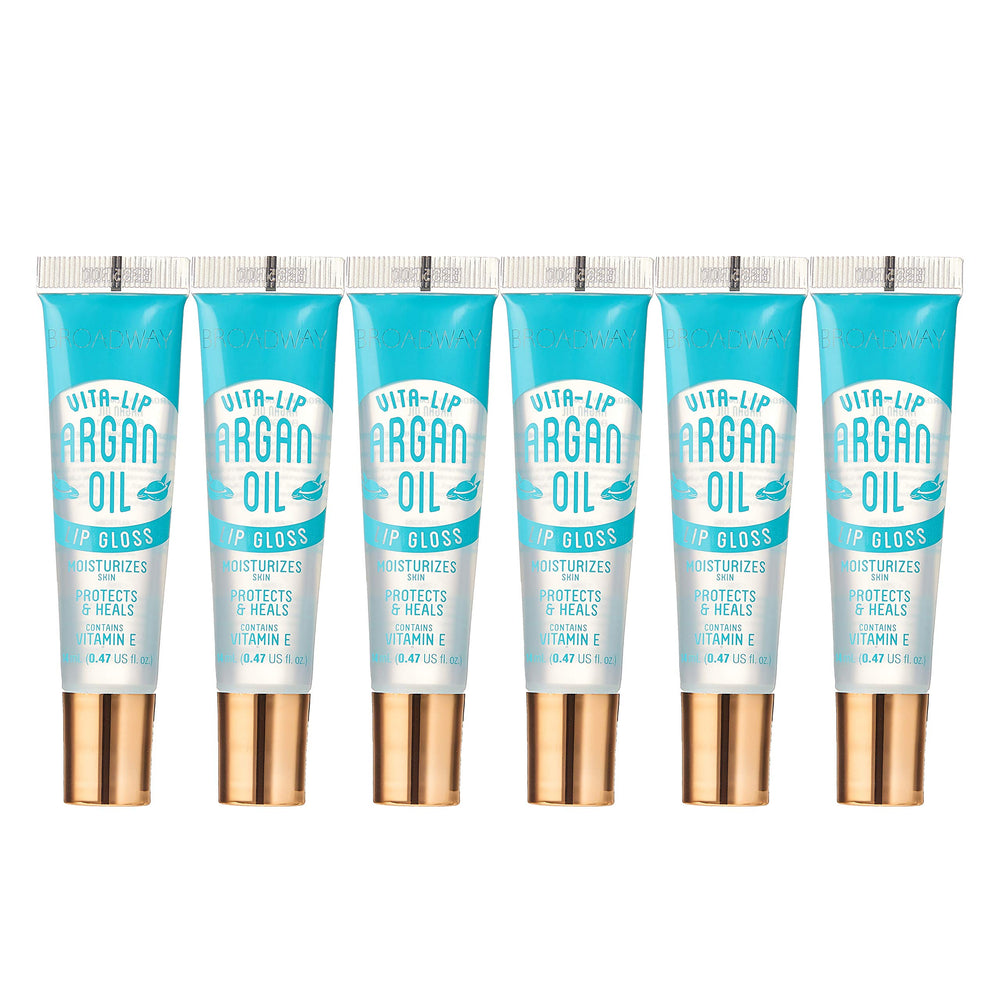 Ruby Kisses Broadway Vita-Lip gloss six-pack bottle with argan oil for daily moisture
