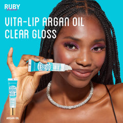 Ruby Kisses Broadway Vita-Lip gloss showcasing long-lasting shine