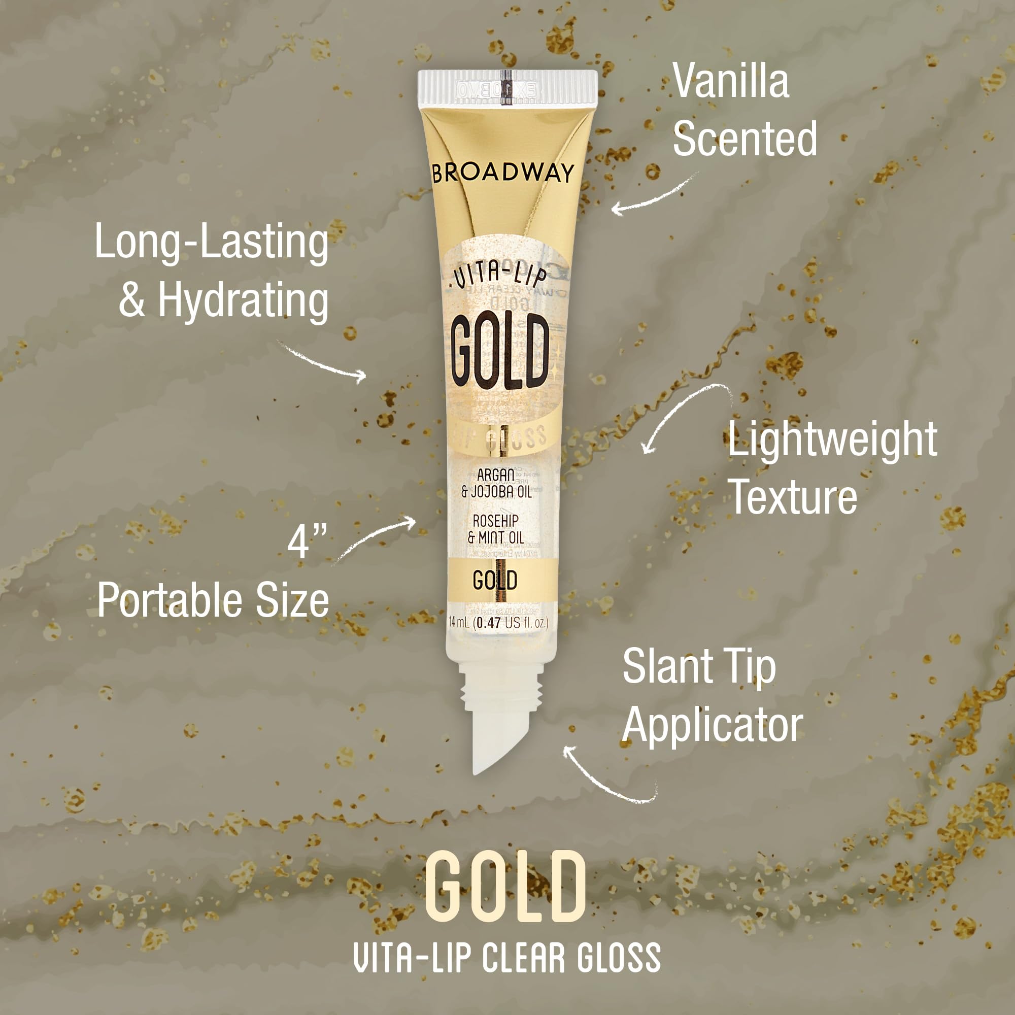 Ruby Kisses Broadway Vita-Lip gloss closeup highlighting jewel-like shine