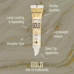 Ruby Kisses Broadway Vita-Lip gloss closeup highlighting jewel-like shine