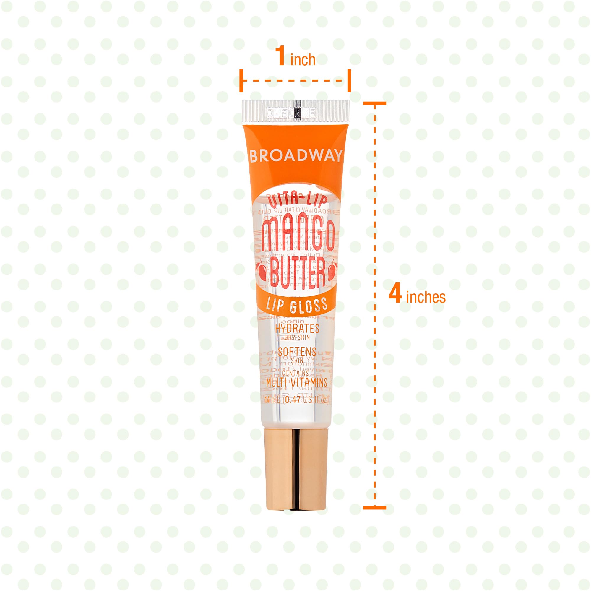 Ruby Kisses Broadway Vita-Lip gloss on retail display shelf for easy access