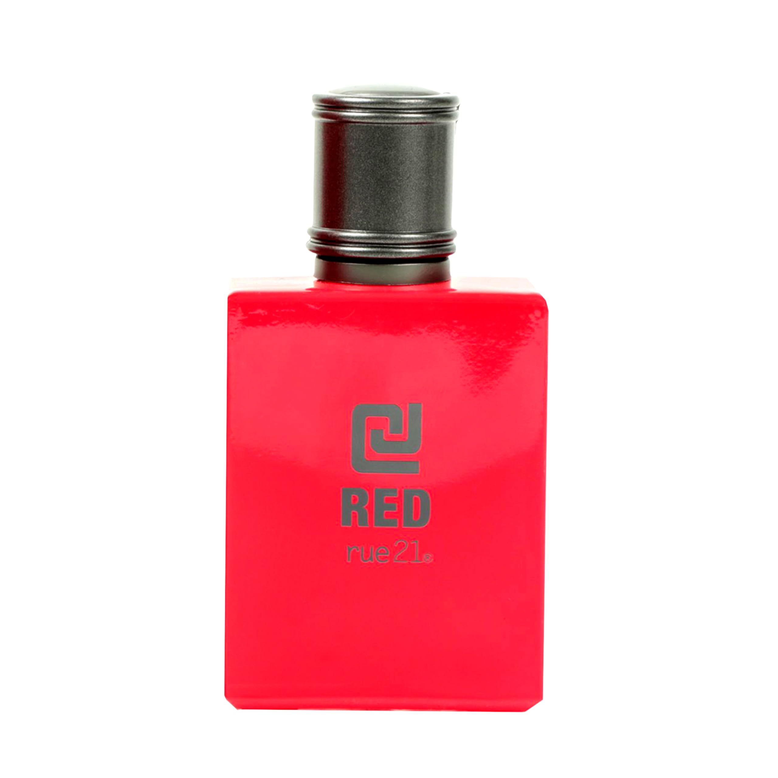 Rue 21 CJ Red cologne bottle front view signaling a bold evening scent