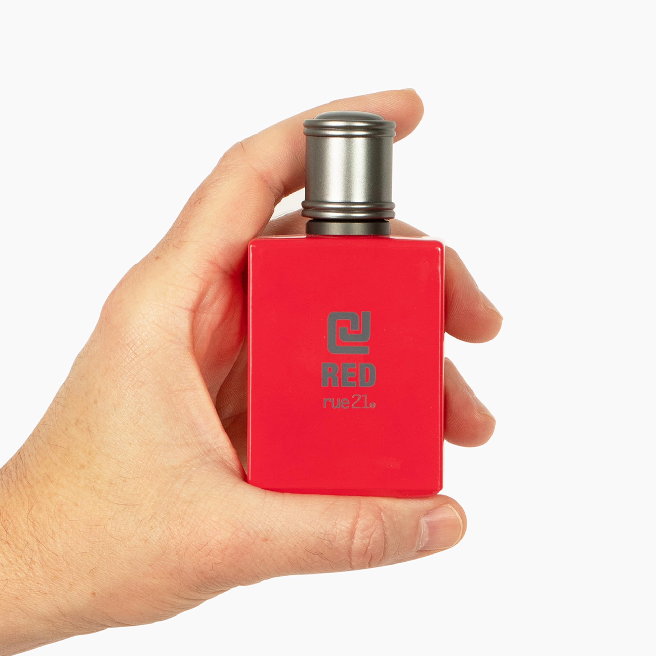 Rue 21 CJ Red packaging showcases travel-friendly design and gift appeal