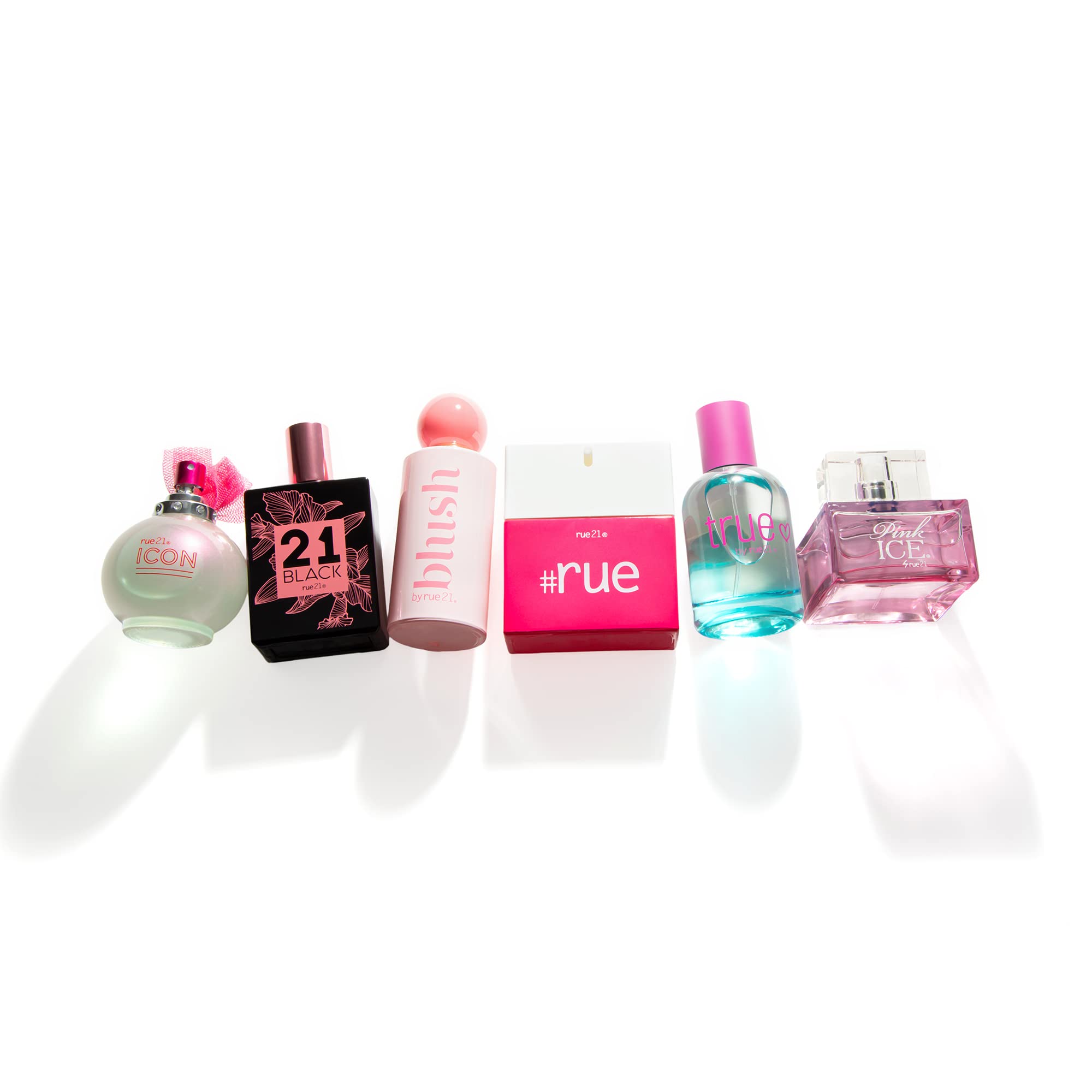 Rue 21 Blush pink-toned artwork evokes floral gourmand mood and confidence.