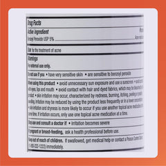 Rugby Laboratories benzoyl peroxide wash apply and rinse process supports regular acne care.