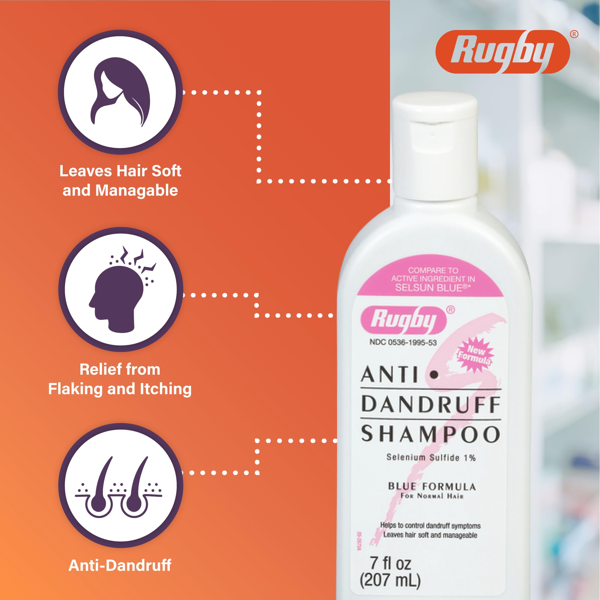 Rugby Labs selenium sulfide shampoo lather closeup showing cleansing action