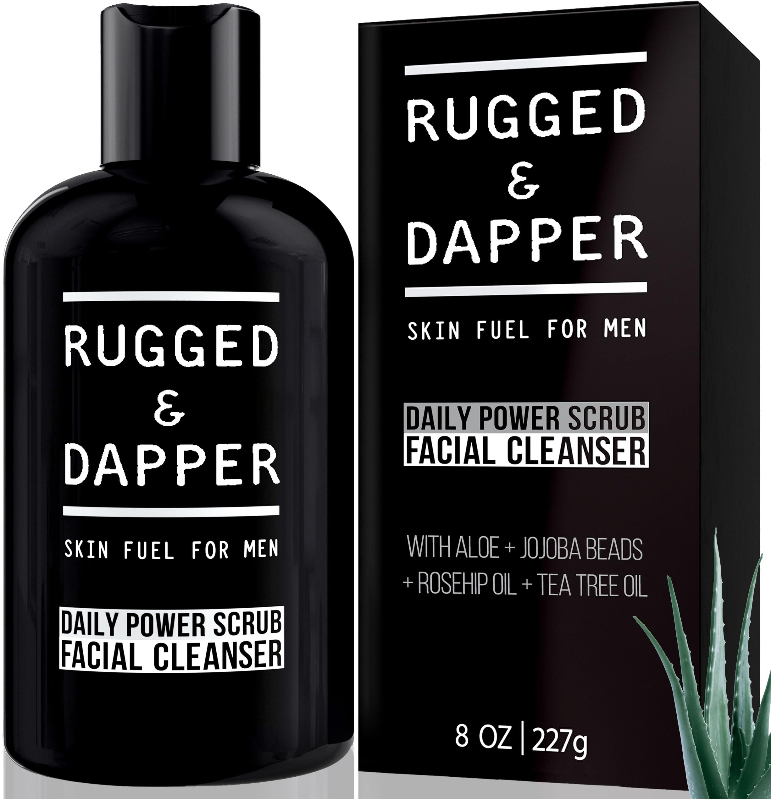 RUGGED & DAPPER Daily Face Wash, deep exfoliating cleanser for healthy skin.