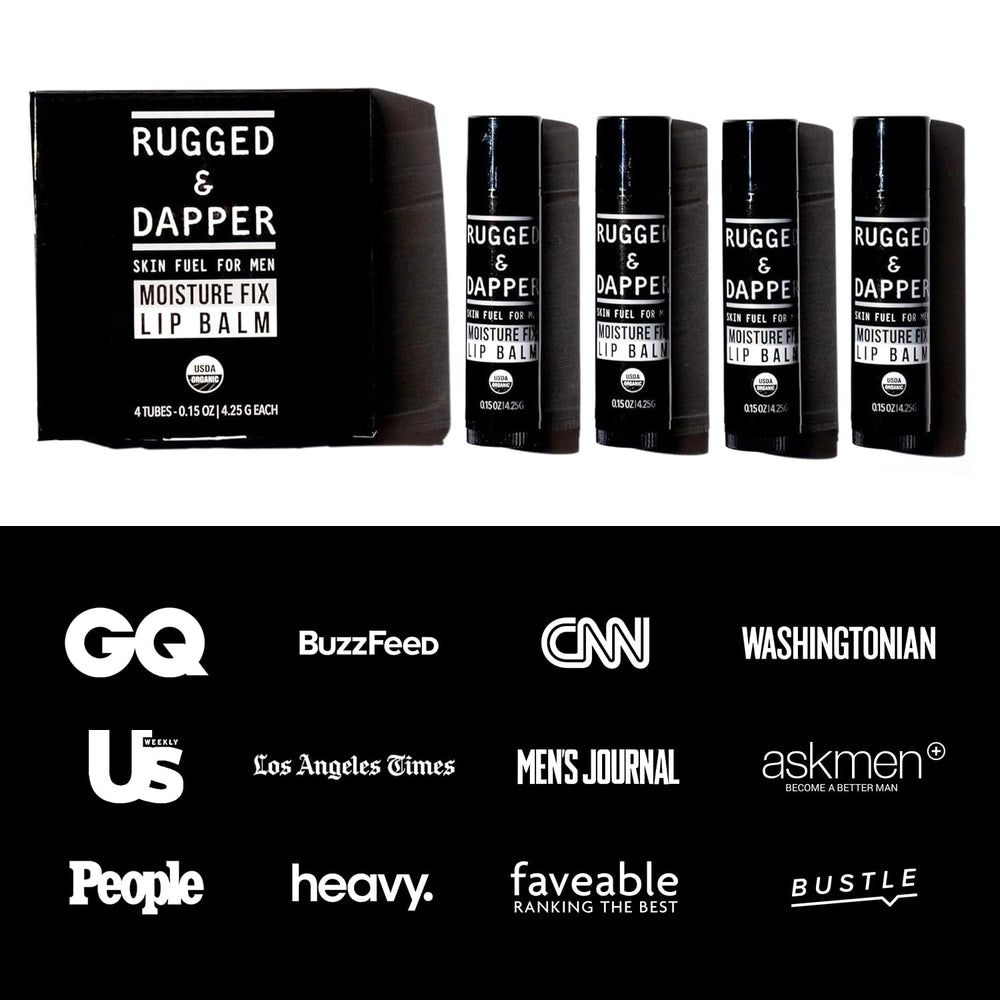 RUGGED & DAPPER lip balm in pocket for outdoor hydration