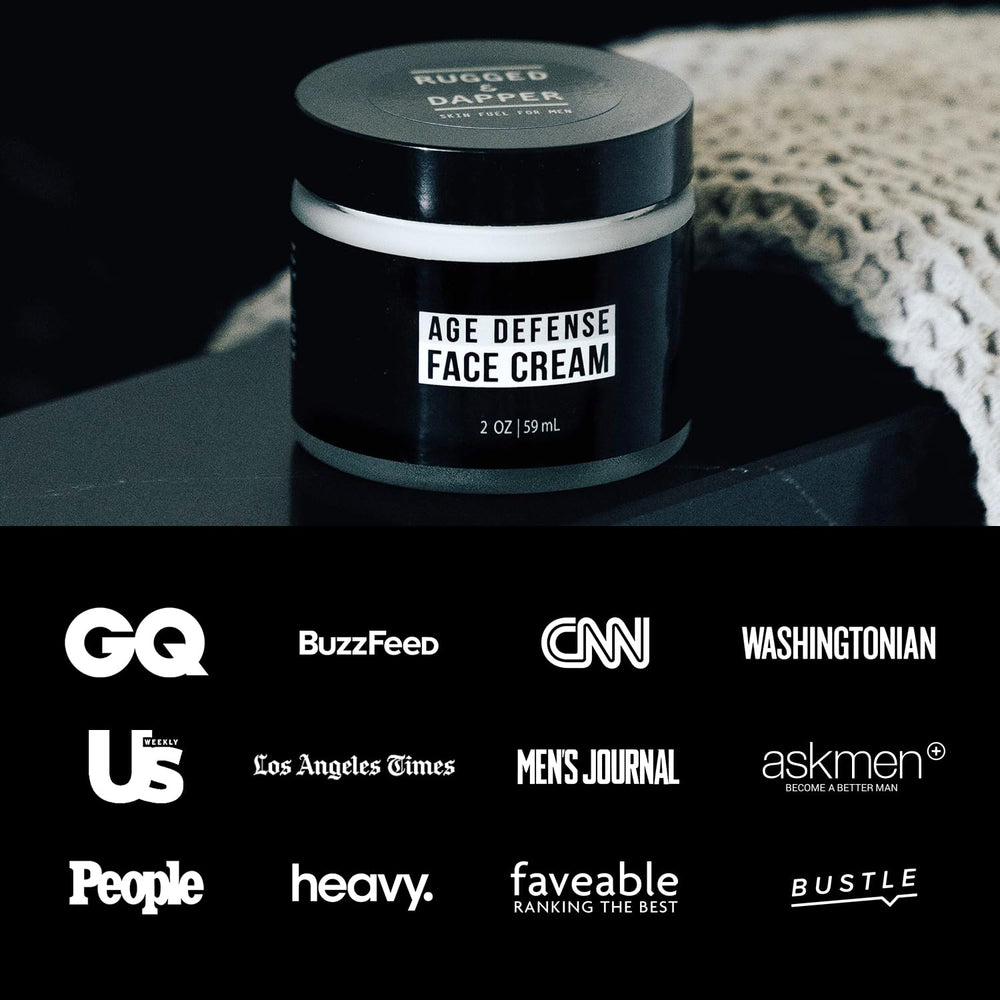 RUGGED & DAPPER day and night use image shows versatile moisturizer routine