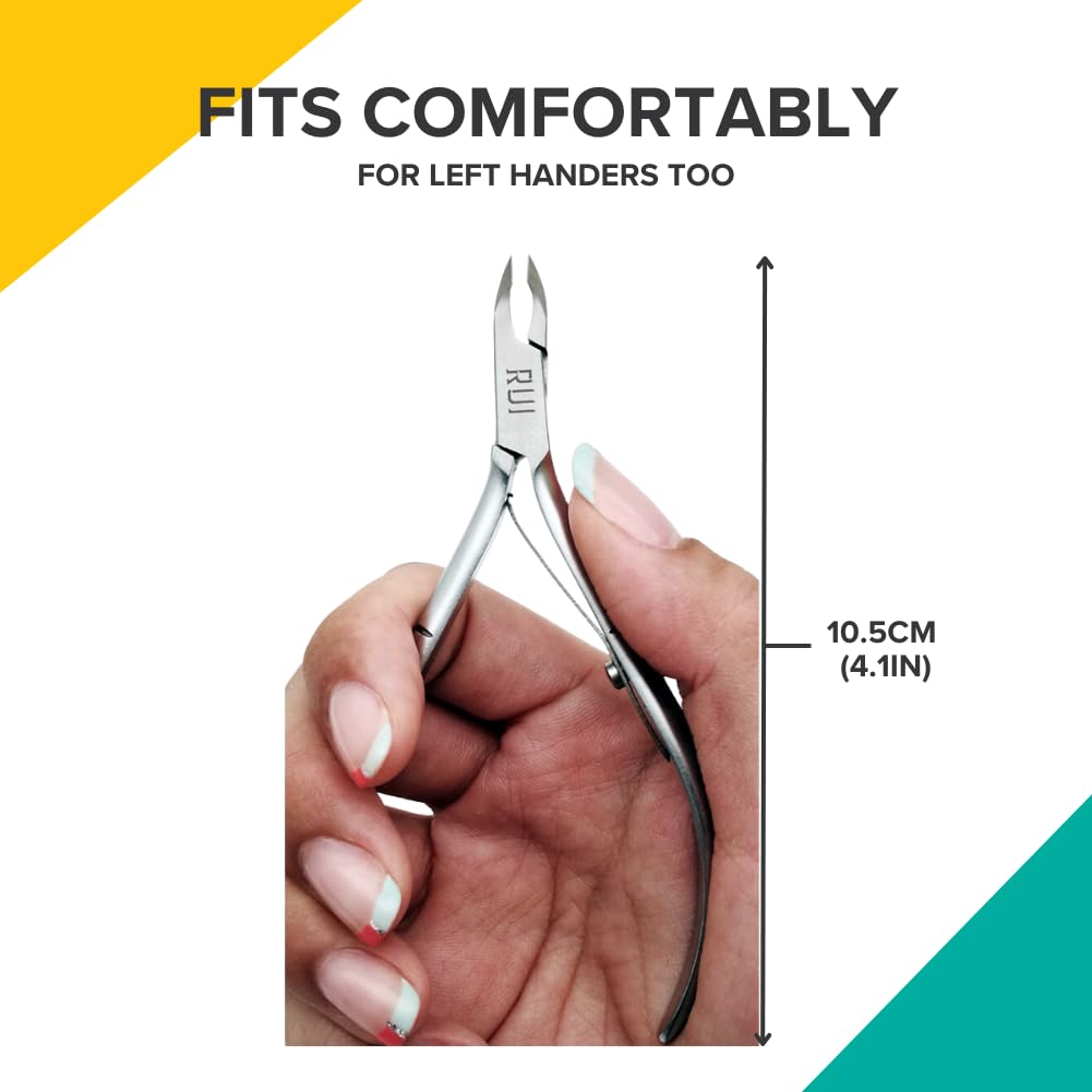 Rui Smiths cuticle nippers 4mm jaw for clean, tiny cuticle corners.