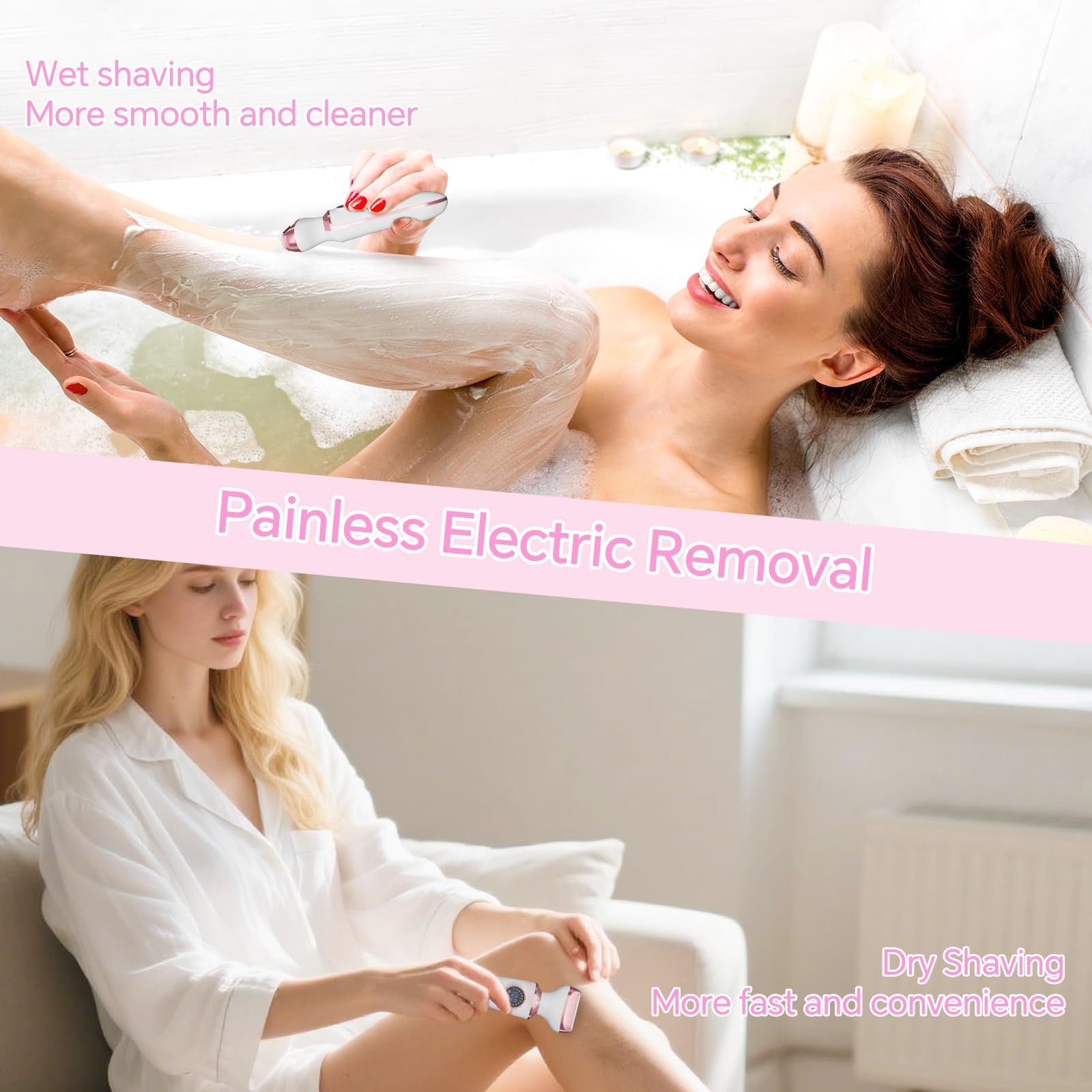 RUIBO electric razor smart display shows battery status for reliable routines.