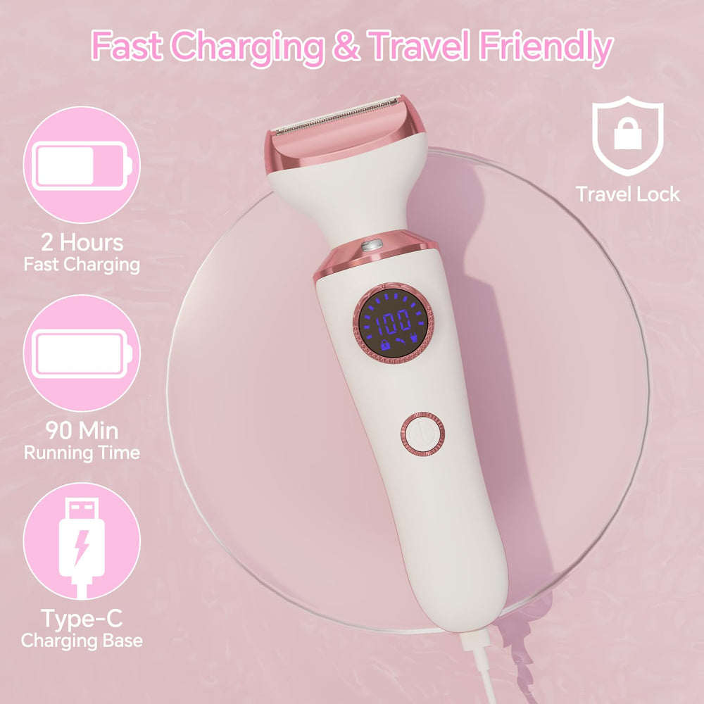 RUIBO electric razor travel lock engaged for secure on-the-go use.