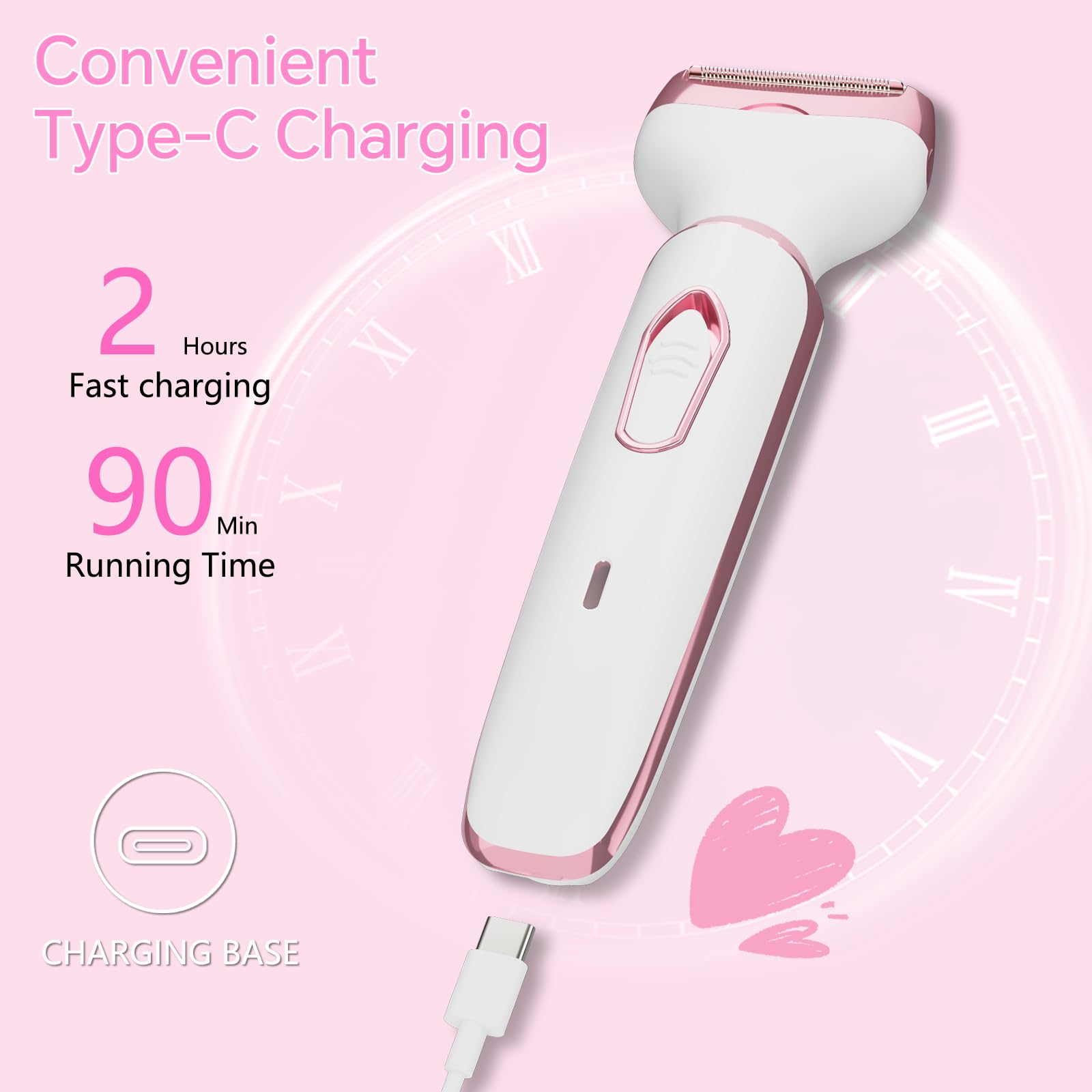 RUIBO skin-friendly stainless steel blades deliver smooth, gentle hair removal