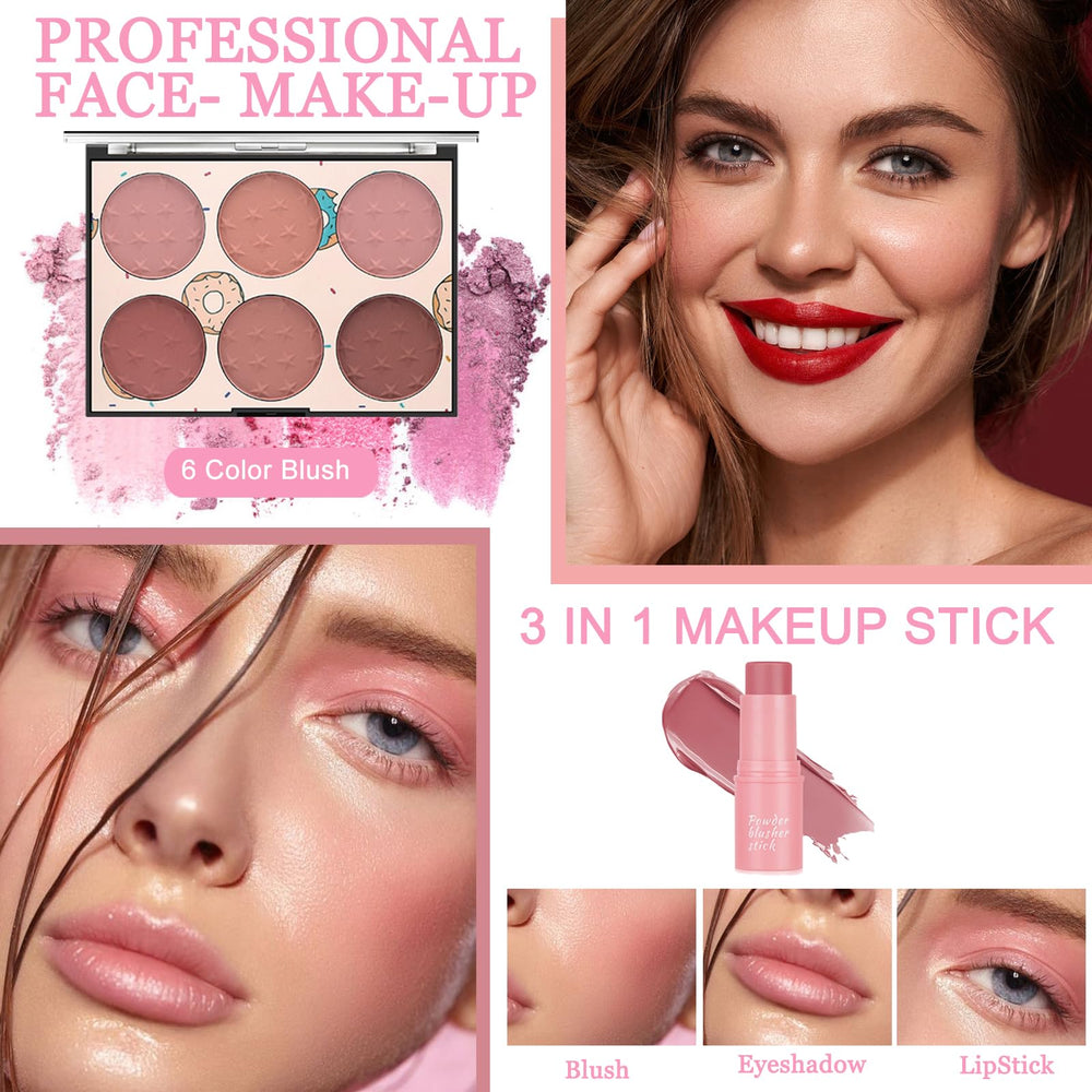 Ruicen makeup kit lipgloss tubes offer glossy finish with lasting color