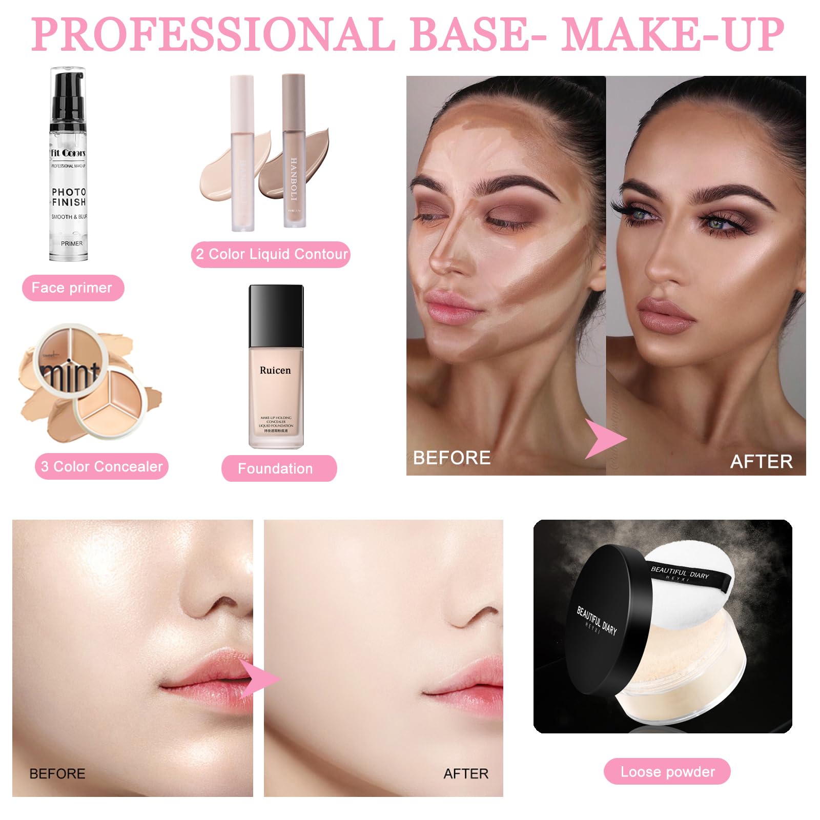 Ruicen makeup kit mascara wand for defined lashes from day to night