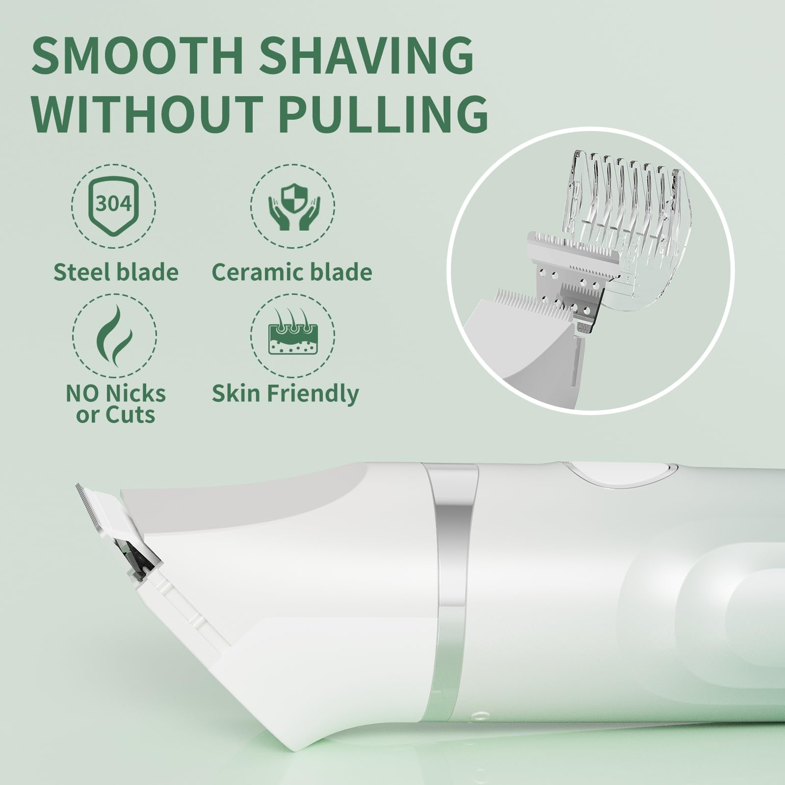 RUIM bikini trimmer bikini line use demonstrates precise trimming in sensitive areas
