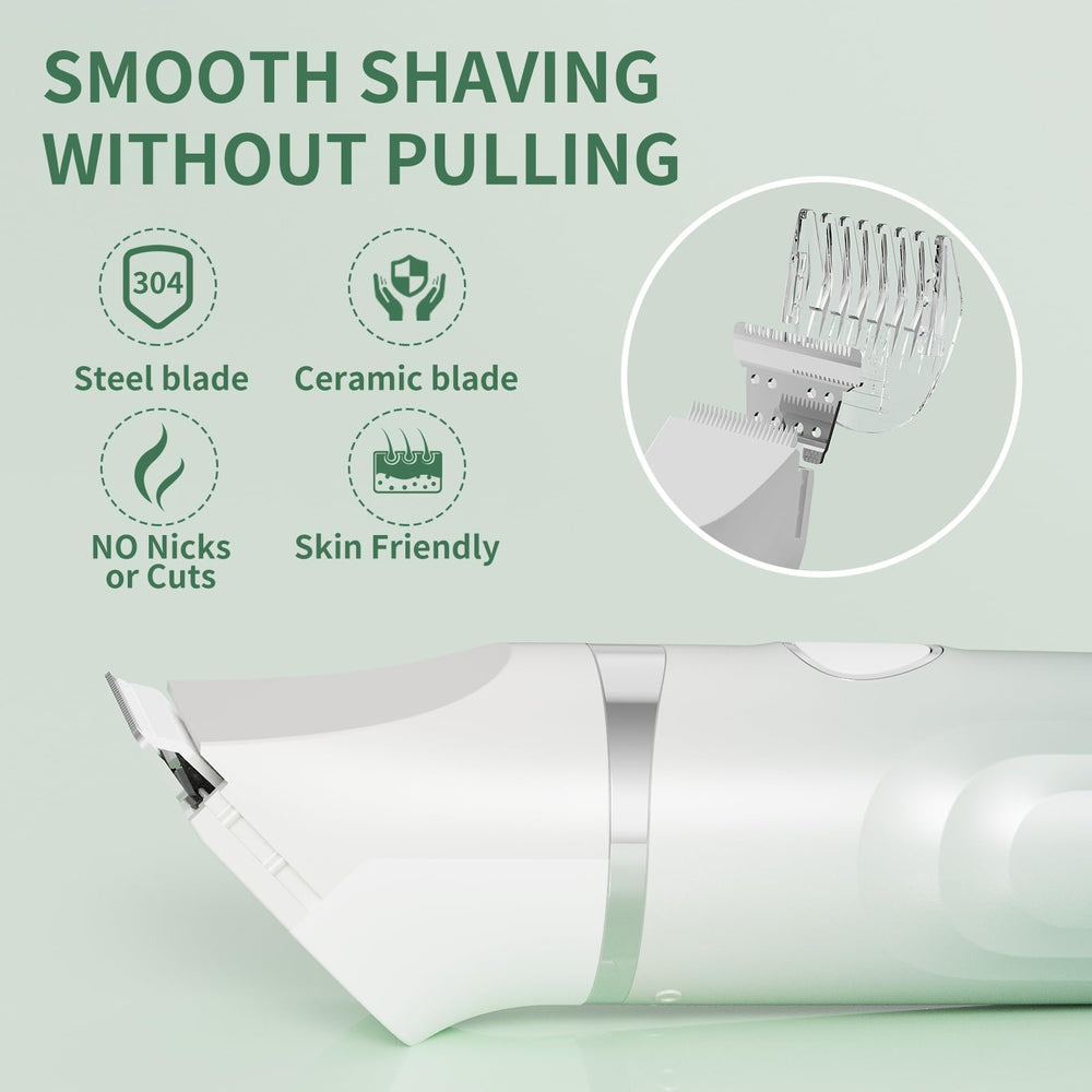 RUIM bikini trimmer bikini line use demonstrates precise trimming in sensitive areas