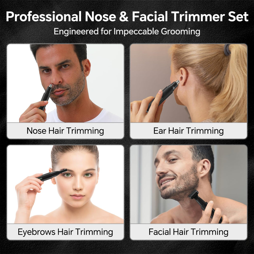 RUIM nose hair trimmer dual head for nose and ear trimming.